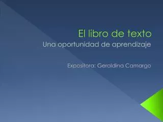 el libro de texto