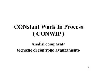 constant work in process conwip