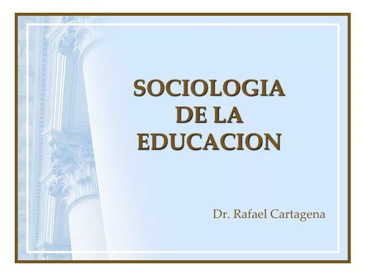 sociologia de la educacion