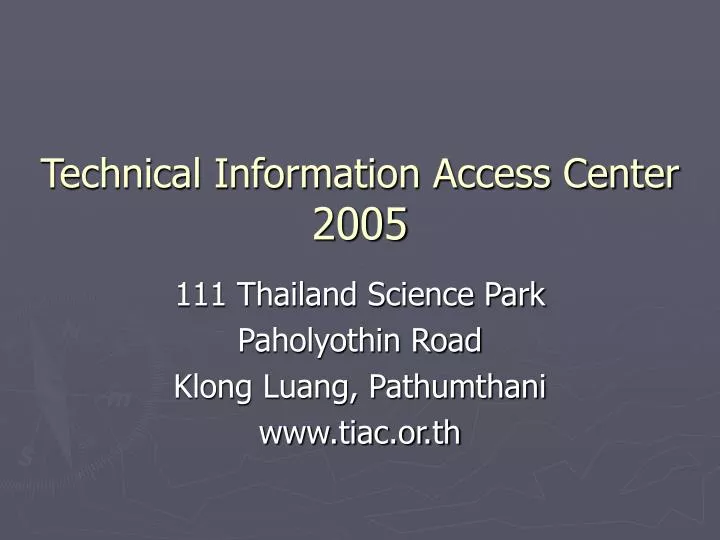 technical information access center 2005