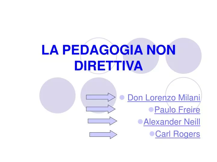 la pedagogia non direttiva