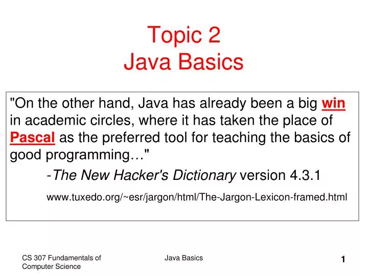 topic 2 java basics