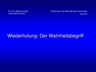 einf hrung in die methoden der psychologie tutorium