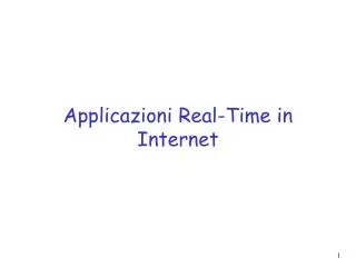 applicazioni real time in internet