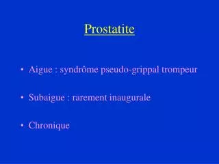 prostatite