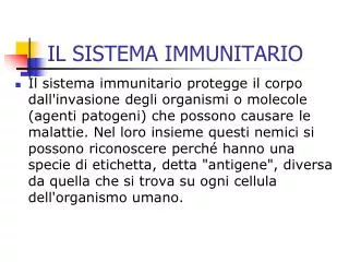il sistema immunitario
