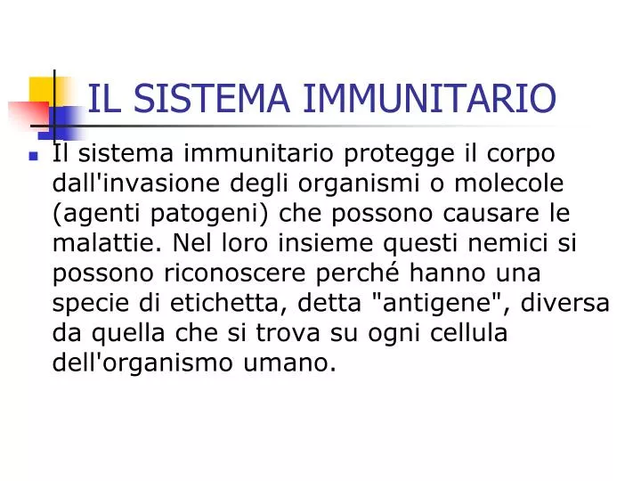 il sistema immunitario