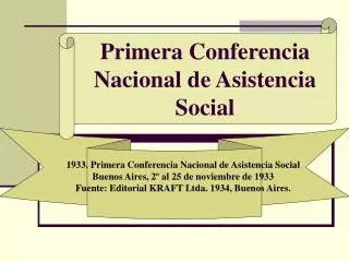 Primera Conferencia Nacional de Asistencia Social