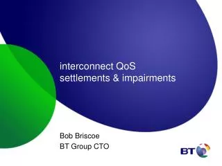 interconnect QoS settlements &amp; impairments
