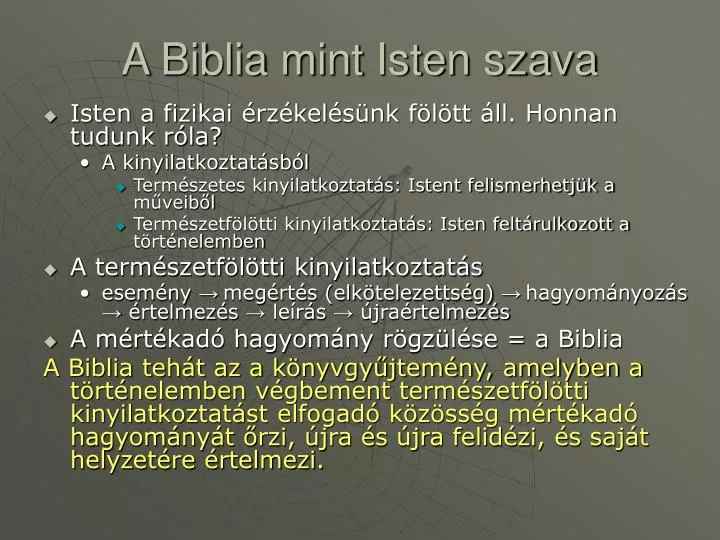 a biblia mint isten szava