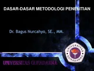 Dr. Bagus Nurcahyo, SE., MM.