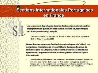 sections internationales portugaises en france