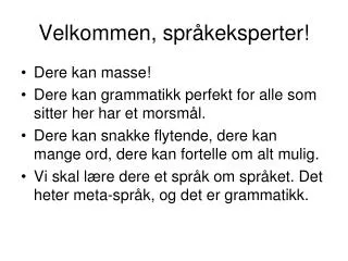 velkommen spr keksperter