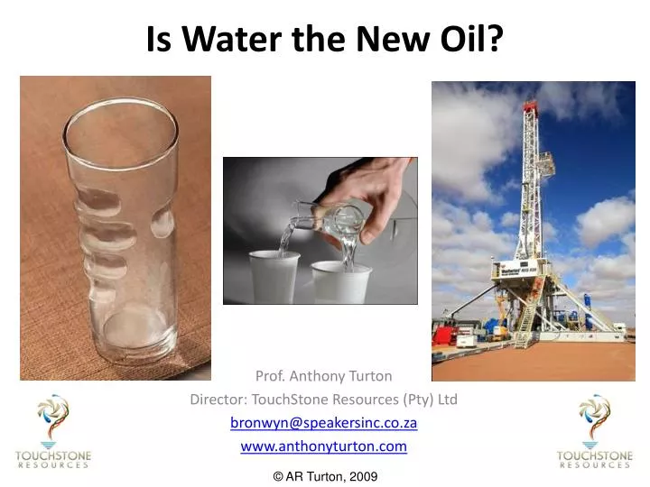 is water the new oil