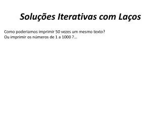 solu es iterativas com la os