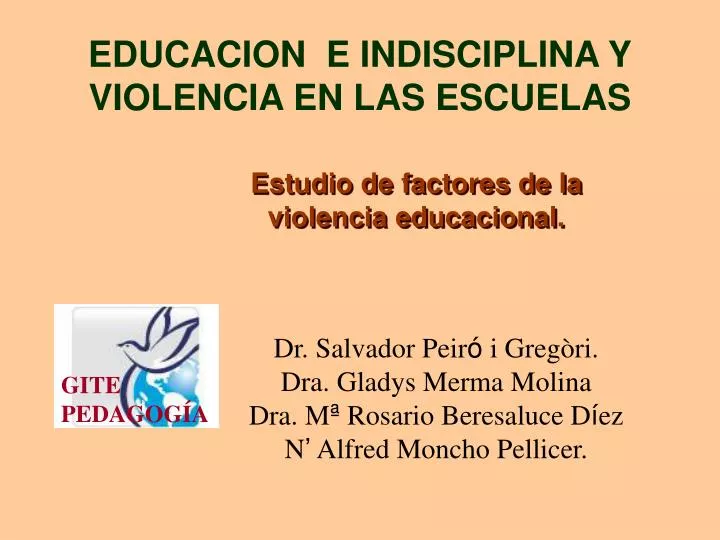 educacion e indisciplina y violencia en las escuelas