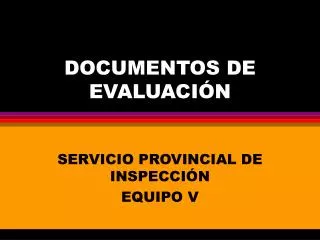 documentos de evaluaci n