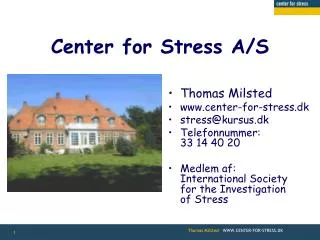 center for stress a s