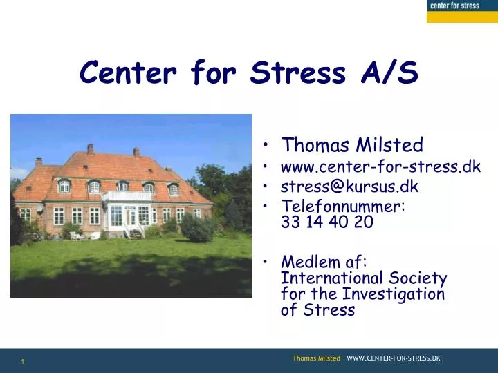 center for stress a s