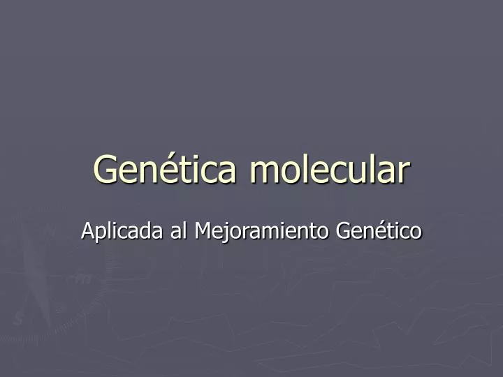 gen tica molecular