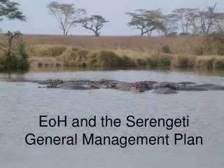 EoH and the Serengeti General Management Plan