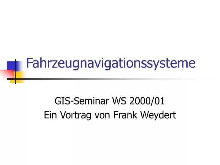 fahrzeugnavigationssysteme