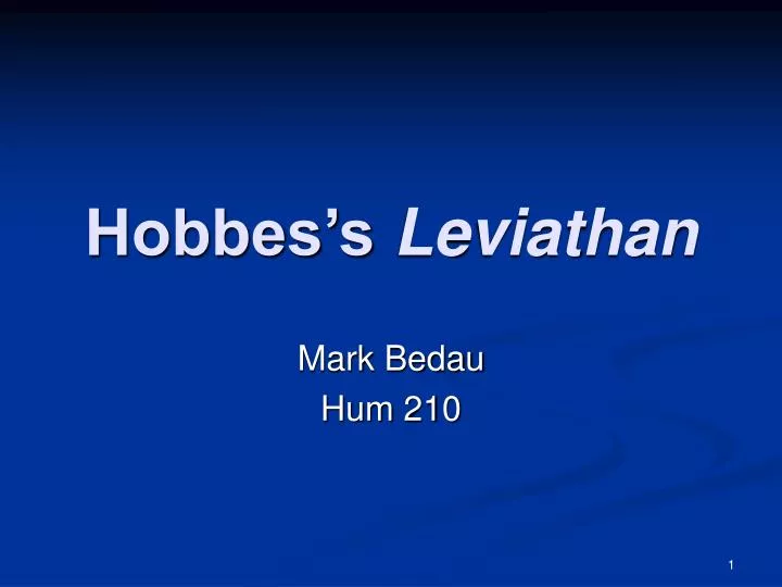 hobbes s leviathan