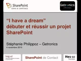 i have a dream d buter et r ussir un projet sharepoint