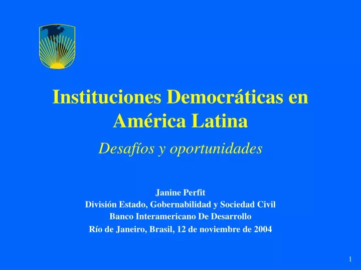 instituciones democr ticas en am rica latina