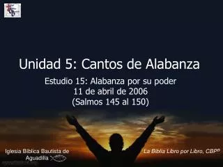 Unidad 5: Cantos de Alabanza