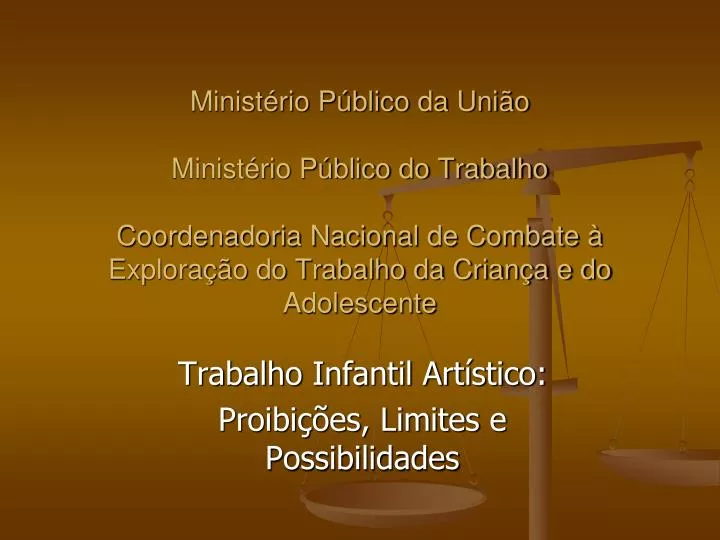 trabalho infantil art stico proibi es limites e possibilidades