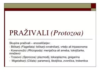 pra ivali protozoa