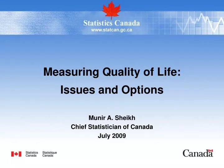 measuring quality of life issues and options
