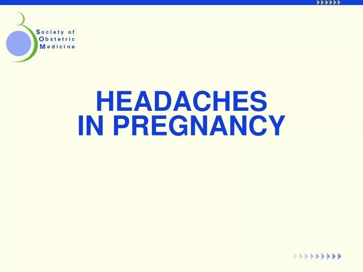 headaches in pregnancy