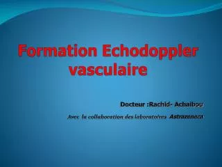 formation echodoppler vasculaire