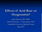 Effects of Acid-Base on Oxygenation?