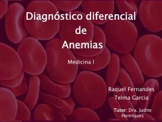 Diagnóstico diferencial de Anemias