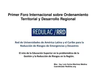 Red de Universidades de América Latina y el Caribe para la Reducción de Riesgos de Emergencias y Desastres