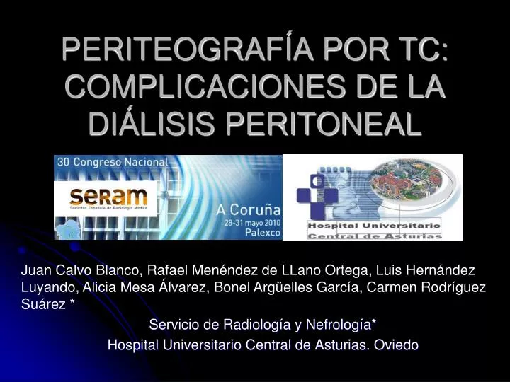periteograf a por tc complicaciones de la di lisis peritoneal