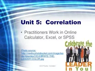 Unit 5: Correlation