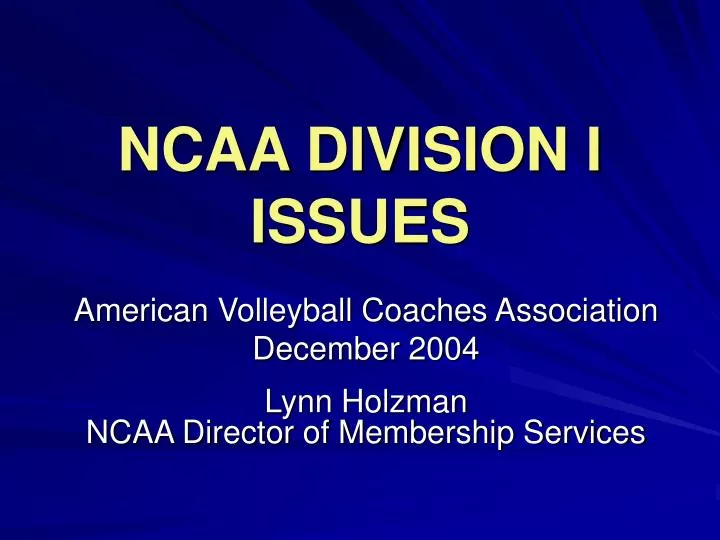 ncaa division i issues
