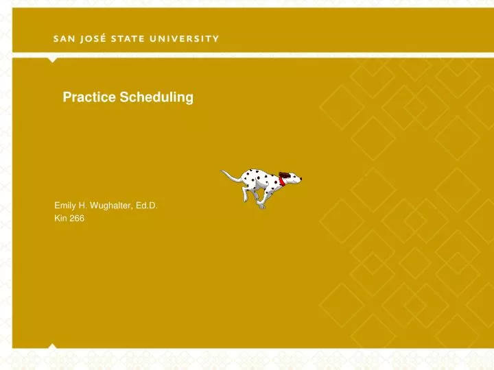 practice scheduling