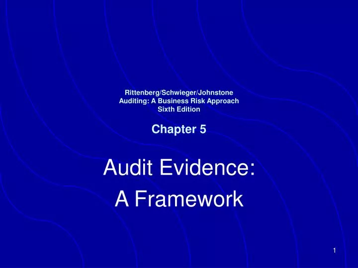 rittenberg schwieger johnstone auditing a business risk approach sixth edition chapter 5