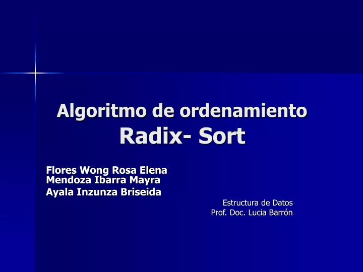 algoritmo de ordenamiento radix sort