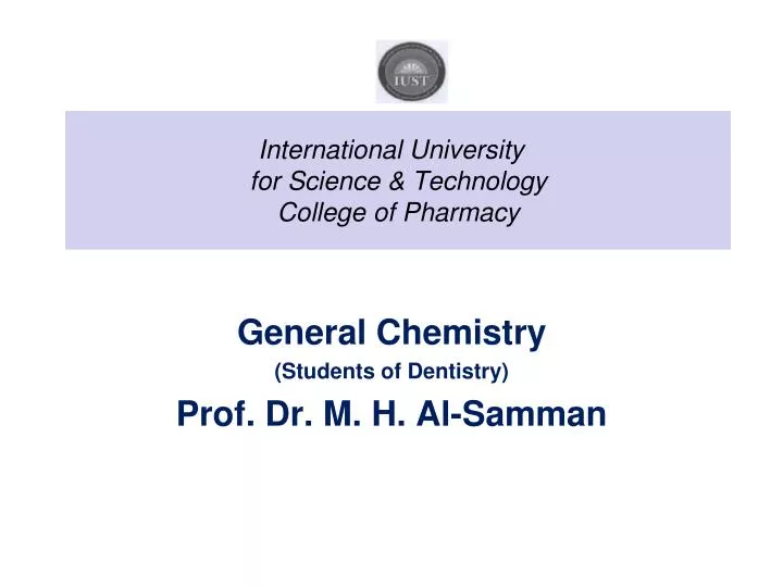 international university for science technology college of pharmacy