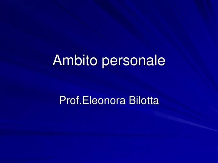 ambito personale