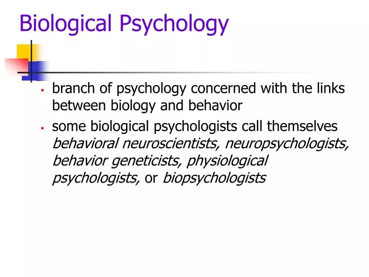 biological psychology