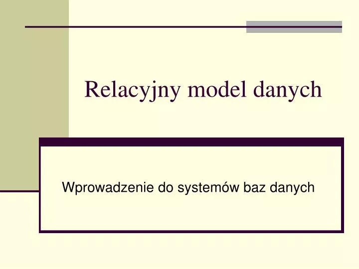 relacyjny model danych