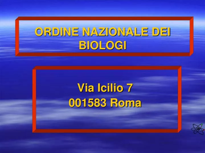 ordine nazionale dei biologi