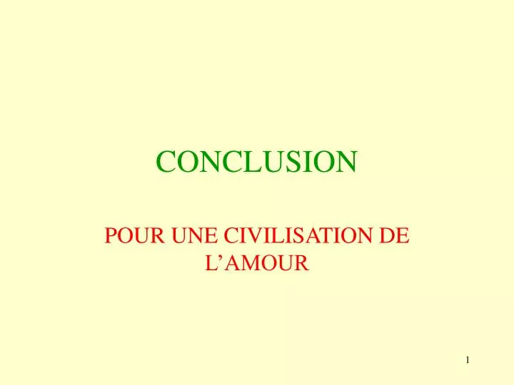 conclusion